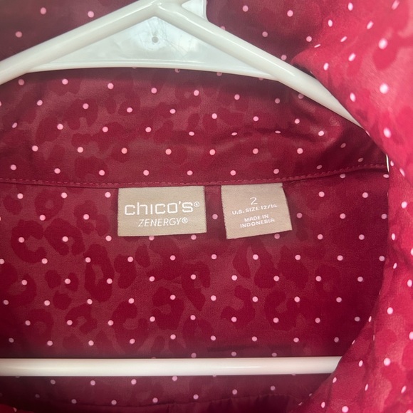 Chicos Size 2 red with pink polkadots raincoat - Picture 5 of 8